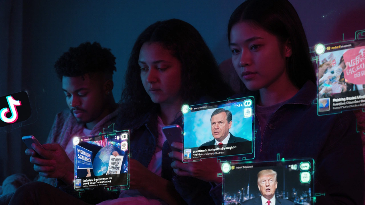 What percentage of US adults say they get news from TikTok? 2025 data