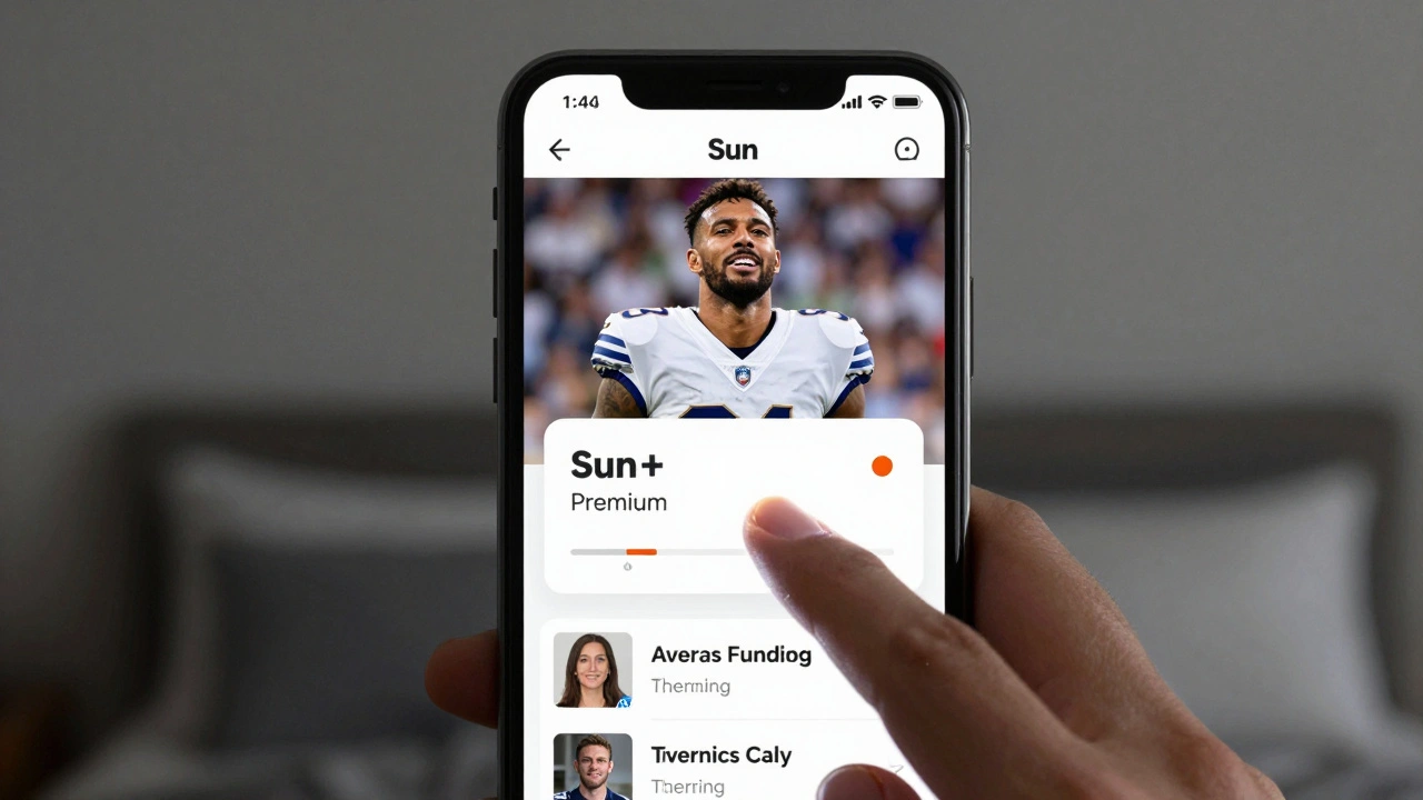 A smartphone screen showing The Sun app’s personalized news feed with football and NHS stories.